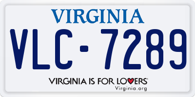 VA license plate VLC7289