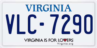 VA license plate VLC7290