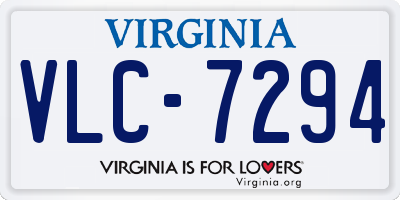 VA license plate VLC7294
