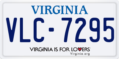 VA license plate VLC7295