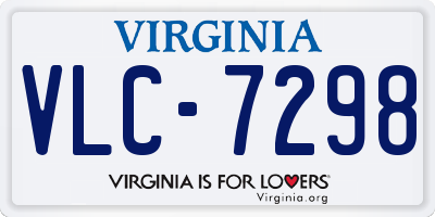 VA license plate VLC7298