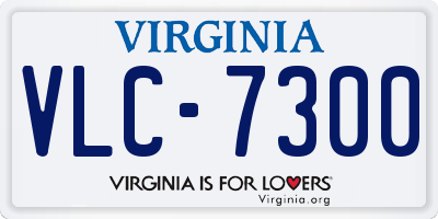 VA license plate VLC7300