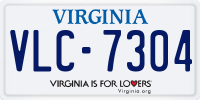 VA license plate VLC7304