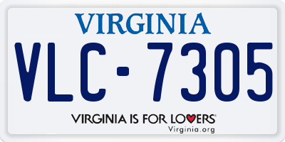 VA license plate VLC7305