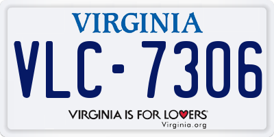 VA license plate VLC7306