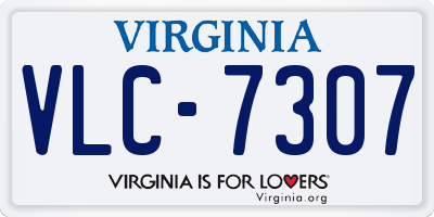 VA license plate VLC7307