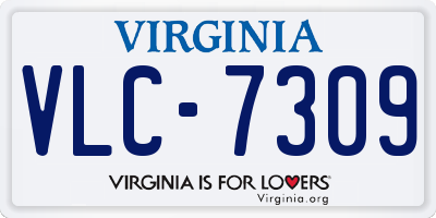 VA license plate VLC7309