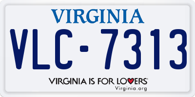VA license plate VLC7313