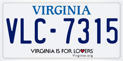 VA license plate VLC7315