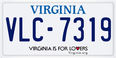 VA license plate VLC7319