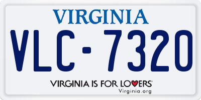 VA license plate VLC7320