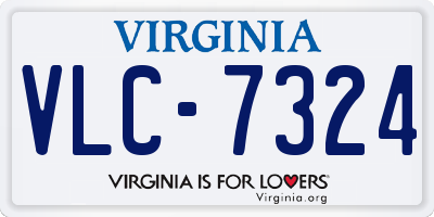 VA license plate VLC7324