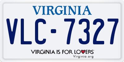 VA license plate VLC7327