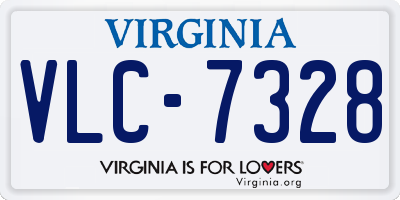 VA license plate VLC7328