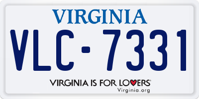 VA license plate VLC7331