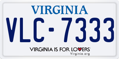 VA license plate VLC7333