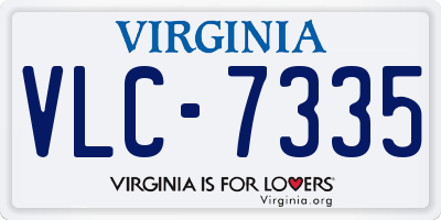 VA license plate VLC7335