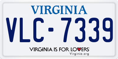 VA license plate VLC7339