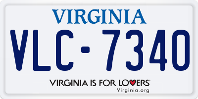 VA license plate VLC7340