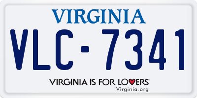VA license plate VLC7341