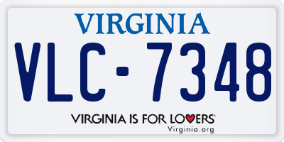 VA license plate VLC7348