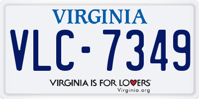 VA license plate VLC7349