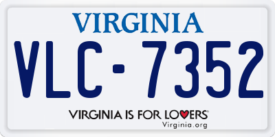 VA license plate VLC7352