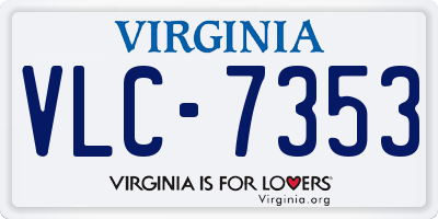 VA license plate VLC7353