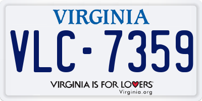 VA license plate VLC7359