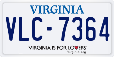 VA license plate VLC7364
