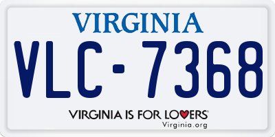 VA license plate VLC7368