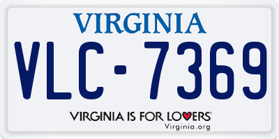 VA license plate VLC7369