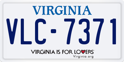 VA license plate VLC7371