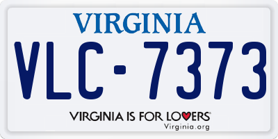 VA license plate VLC7373