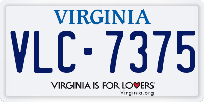 VA license plate VLC7375