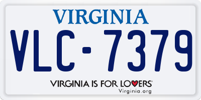 VA license plate VLC7379