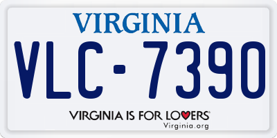 VA license plate VLC7390