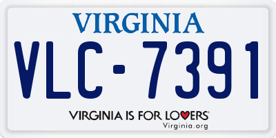 VA license plate VLC7391