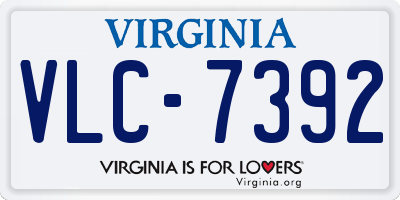 VA license plate VLC7392