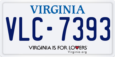 VA license plate VLC7393