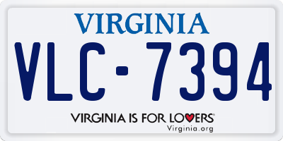VA license plate VLC7394