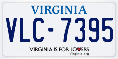VA license plate VLC7395