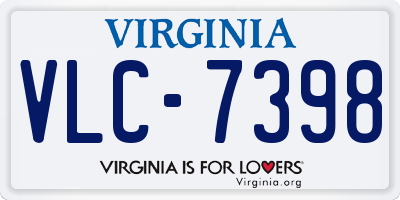 VA license plate VLC7398