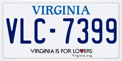 VA license plate VLC7399