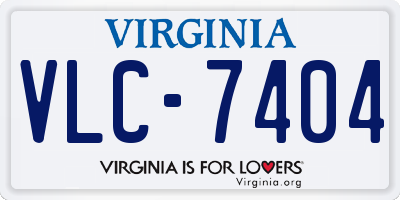 VA license plate VLC7404