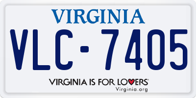 VA license plate VLC7405