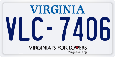 VA license plate VLC7406