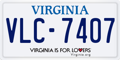 VA license plate VLC7407