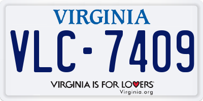 VA license plate VLC7409