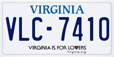 VA license plate VLC7410